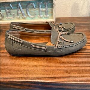 BOC Shoes Womens 8.5 Loafers Gray Brown Tooled Casual Tassle Driving Flats